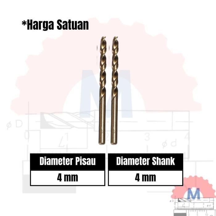 Mata Bor Besi HSS Cobalt Drill Bits HSS Diameter 1mm-10mm