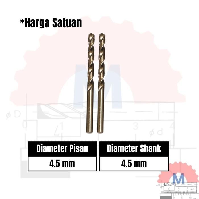 Mata Bor Besi HSS Cobalt Drill Bits HSS Diameter 1mm-10mm
