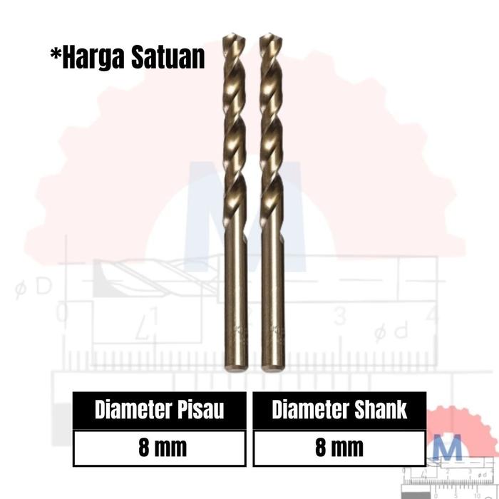 Mata Bor Besi HSS Cobalt Drill Bits HSS Diameter 1mm-10mm