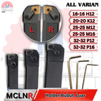 Stang Bubut Luar MCLNR Insert CNMG External Turning Tool (Tanpa Insert)