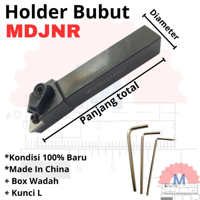 Stang Bubut Luar MDJNR Insert DNMG External Turning Tool (Tanpa Insert)