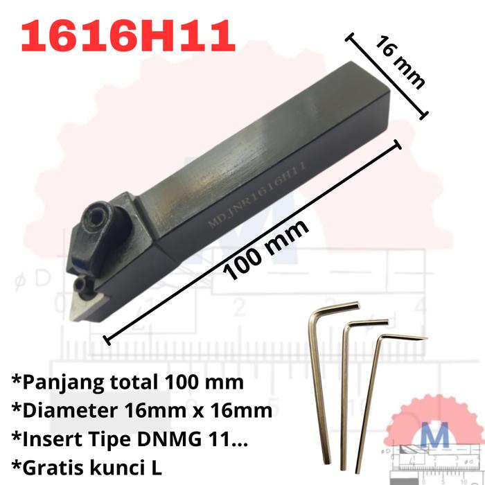 Stang Bubut Luar MDJNR Insert DNMG External Turning Tool (Tanpa Insert)