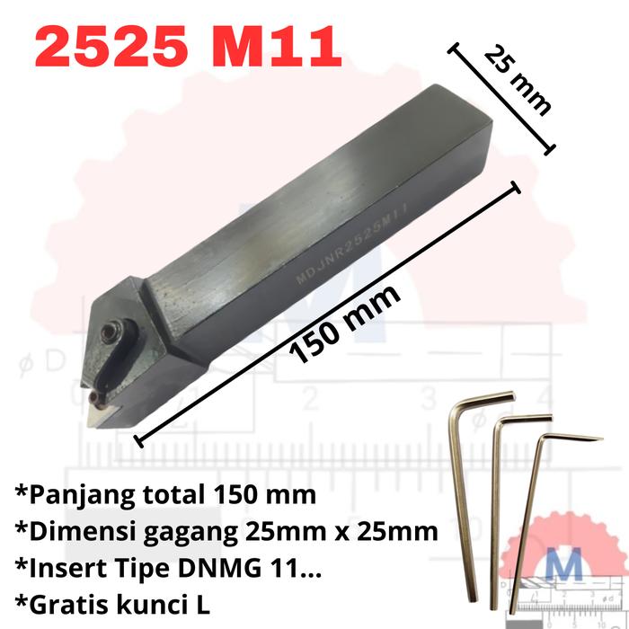 Stang Bubut Luar MDJNR Insert DNMG External Turning Tool (Tanpa Insert)