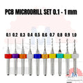 Micro Drill Set Carbide 0.1 - 1mm PCB Shank 3.175mm