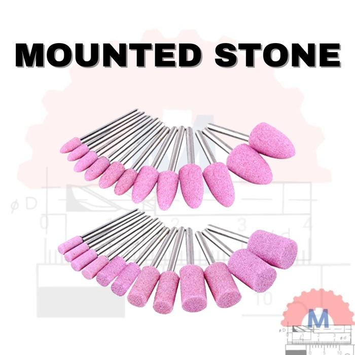 Mounted Stone Grinding Bit 3mm Shank Polishing Tool