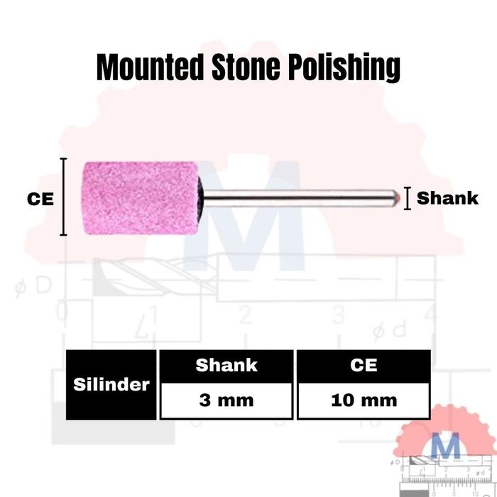 Mounted Stone Grinding Bit 3mm Shank Polishing Tool