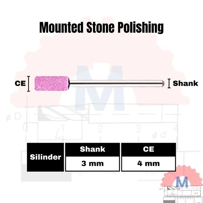 Mounted Stone Grinding Bit 3mm Shank Polishing Tool