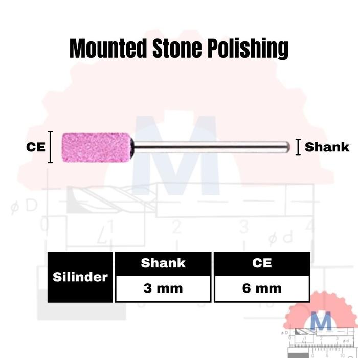 Mounted Stone Grinding Bit 3mm Shank Polishing Tool