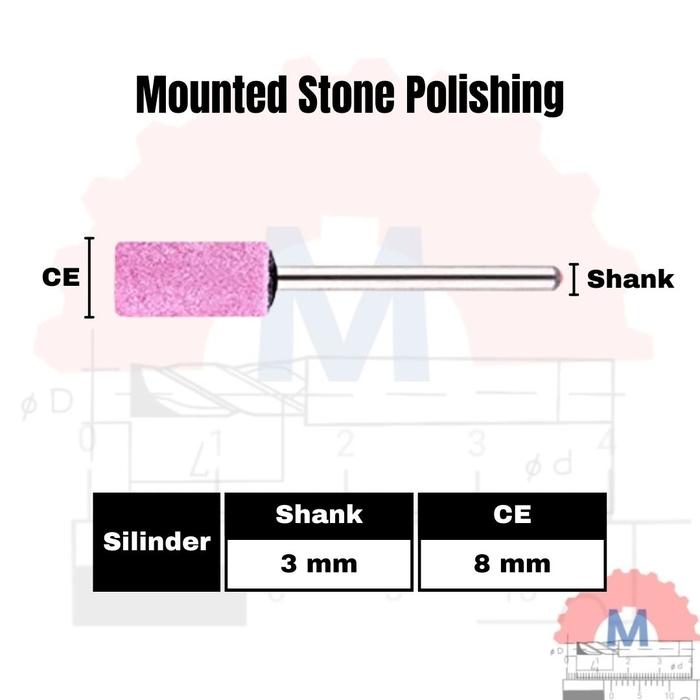 Mounted Stone Grinding Bit 3mm Shank Polishing Tool