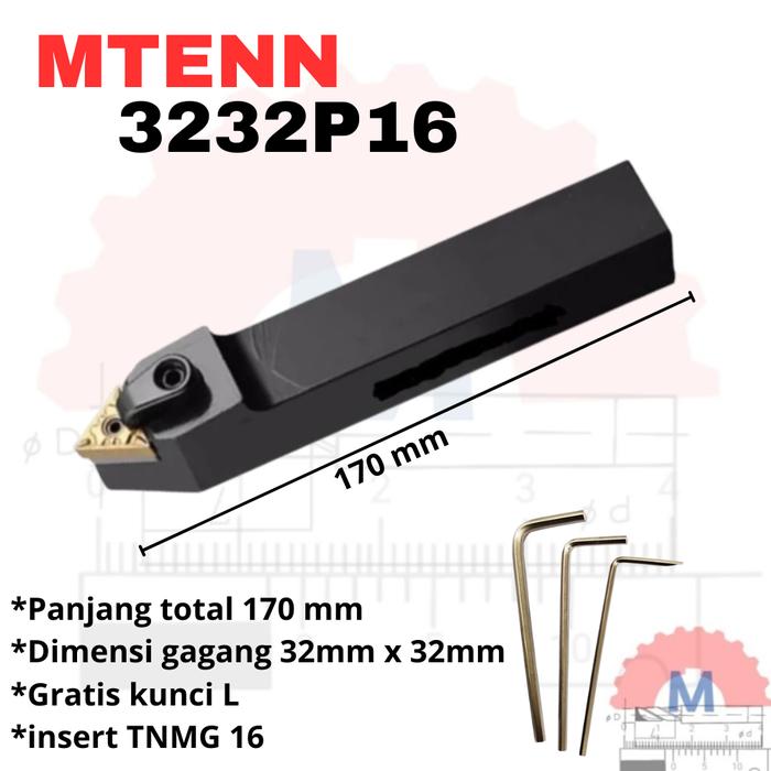 Stang Bubut Netral MTENN Holder TNMG External Tool Holder Series