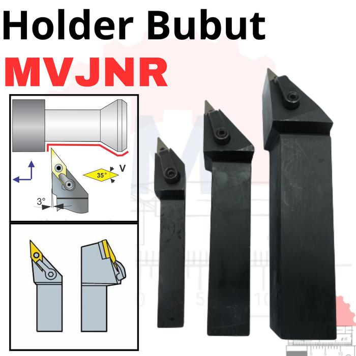 Stang Bubut Luar MVJNR Insert VNMG External Turning Tool (Tanpa Insert)