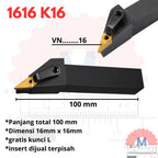 Stang Bubut Luar MVJNR Insert VNMG External Turning Tool (Tanpa Insert)