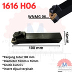 Stang Bubut Dalam MWLNR Holder WNMG (Tanpa Insert) Internal Turning Tool