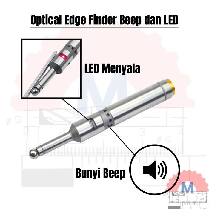Optical Edge Finder LED Beep Sensor 20mm Centro Fix CNC