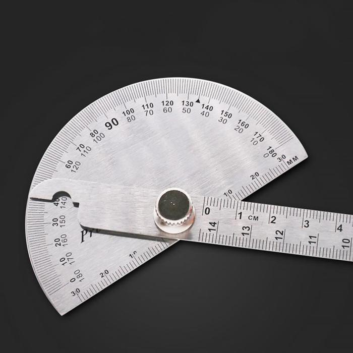 Protractor 180 Derajat Stainless Steel Penggaris Busur Derajat