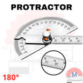 Protractor 180 Derajat Stainless Steel Penggaris Busur Derajat