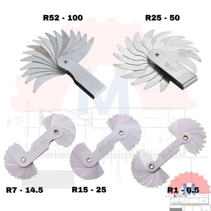 Mal Radius Inside Outside Set / Radius Gauge Set Inside Outside Fillet Gauge