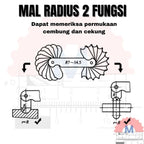 Mal Radius Inside Outside Set / Radius Gauge Set Inside Outside Fillet Gauge