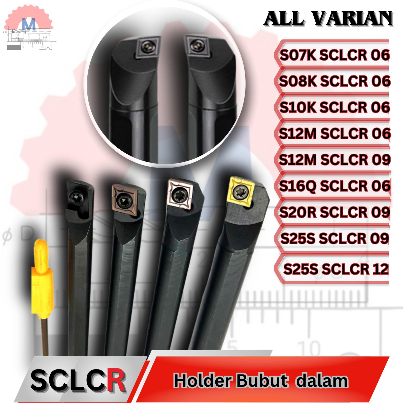 Stang Bubut Dalam SCLCR Insert CCMT Internal Turning Tool (Tanpa Insert)