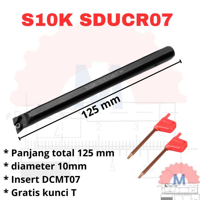Stang Bubut Dalam SDUCR Insert DCMT Internal Turning Tool (Tanpa Insert)