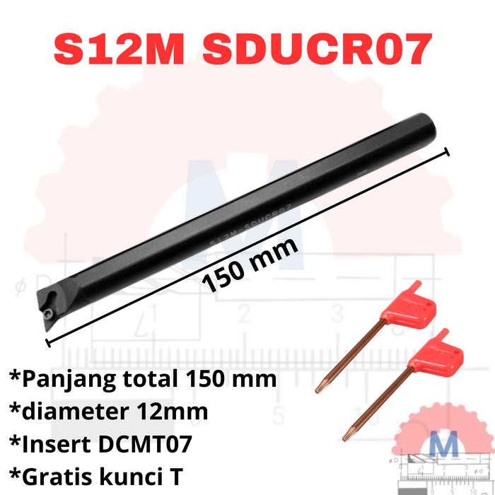 Stang Bubut Dalam SDUCR Insert DCMT Internal Turning Tool (Tanpa Insert)