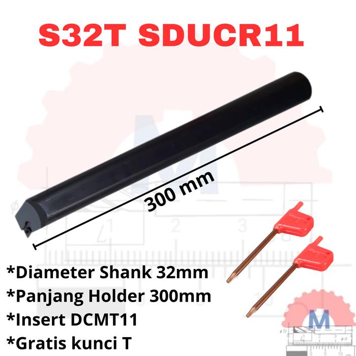Stang Bubut Dalam SDUCR Insert DCMT Internal Turning Tool (Tanpa Insert)