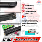 Stang Bubut Dalam STUCR Holder TCMT Internal Turning Tool (Tanpa Insert)