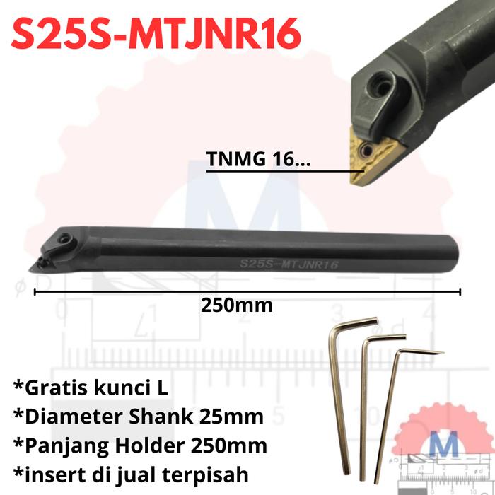 Stang Bubut Dalam MTJNR Holder TNMG (Tanpa Insert) Internal Turning Tool