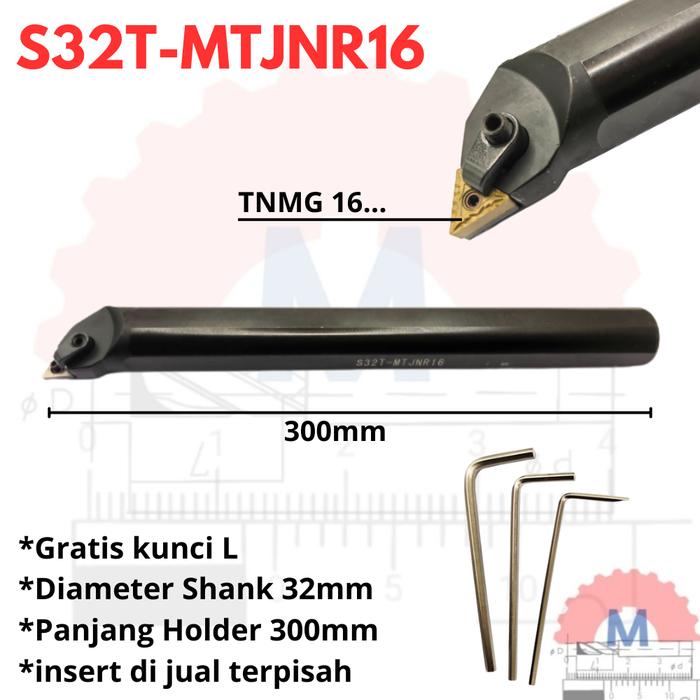 Stang Bubut Dalam MTJNR Holder TNMG (Tanpa Insert) Internal Turning Tool
