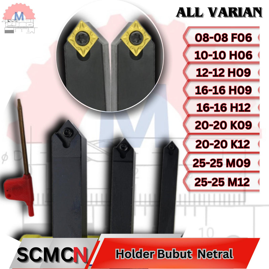 Stang Bubut Luar SCMCN Holder CCMT (Tanpa Insert) External Turning Tool