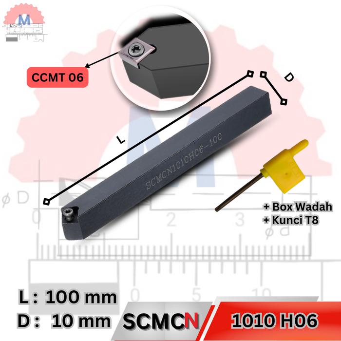 Stang Bubut Luar SCMCN Holder CCMT (Tanpa Insert) External Turning Tool