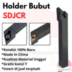 Stang Bubut Luar SDJCR Holder DCMT (Tanpa Insert) External Turning Tool