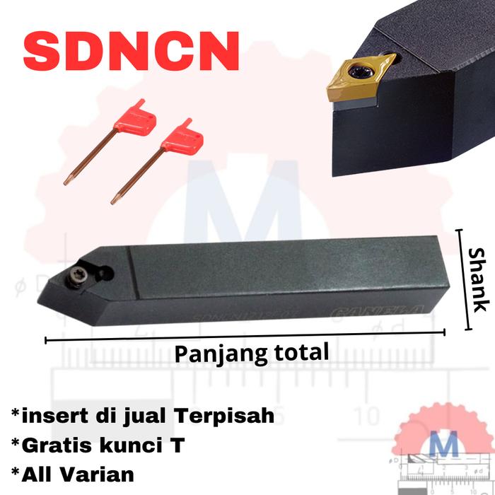 Stang Bubut Luar SDNCN Holder DCMT (Tanpa Insert) External Turning Tool
