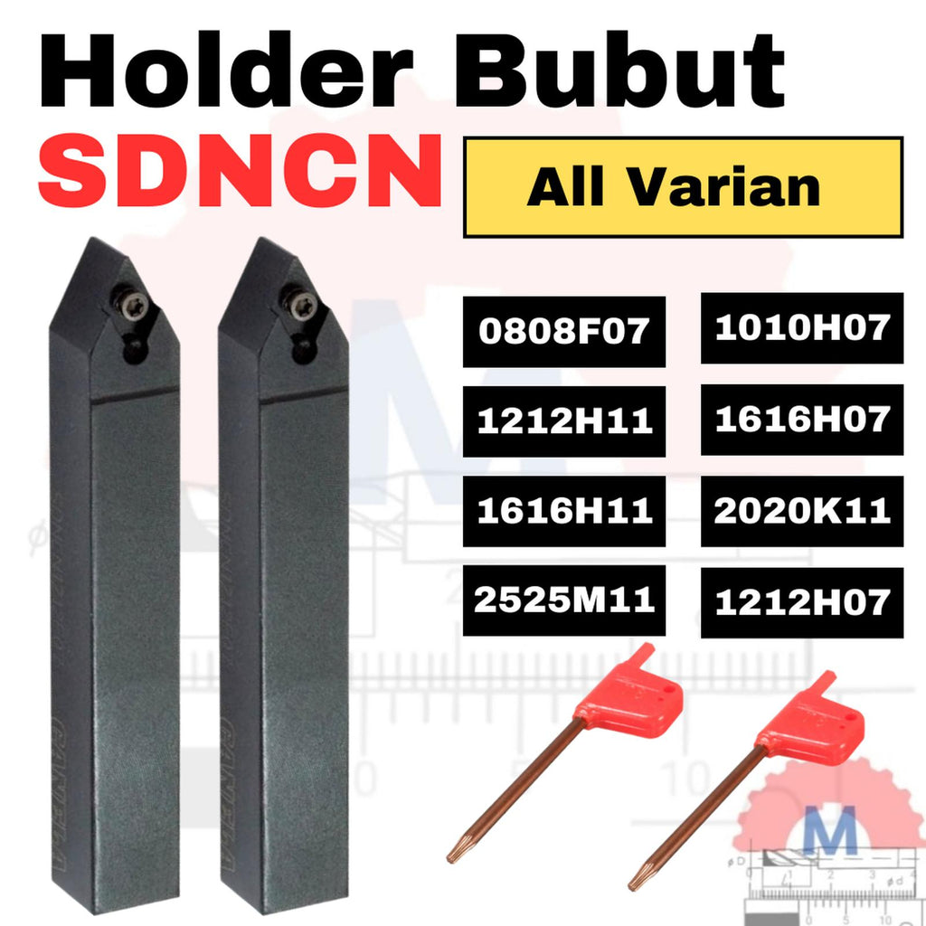 Stang Bubut Luar SDNCN Holder DCMT (Tanpa Insert) External Turning Tool