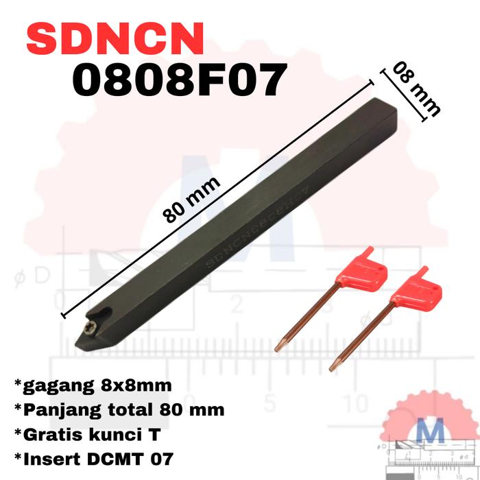 Stang Bubut Luar SDNCN Holder DCMT (Tanpa Insert) External Turning Tool