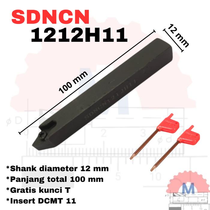 Stang Bubut Luar SDNCN Holder DCMT (Tanpa Insert) External Turning Tool