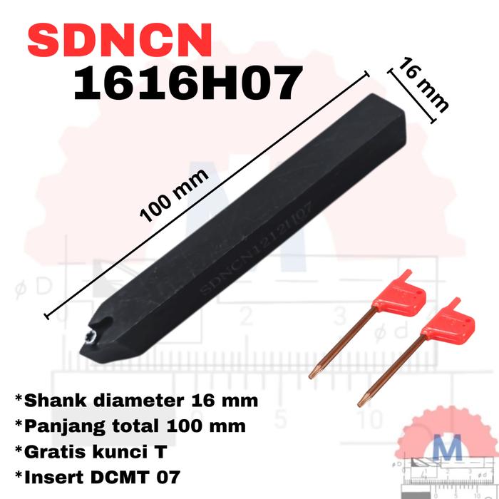 Stang Bubut Luar SDNCN Holder DCMT (Tanpa Insert) External Turning Tool
