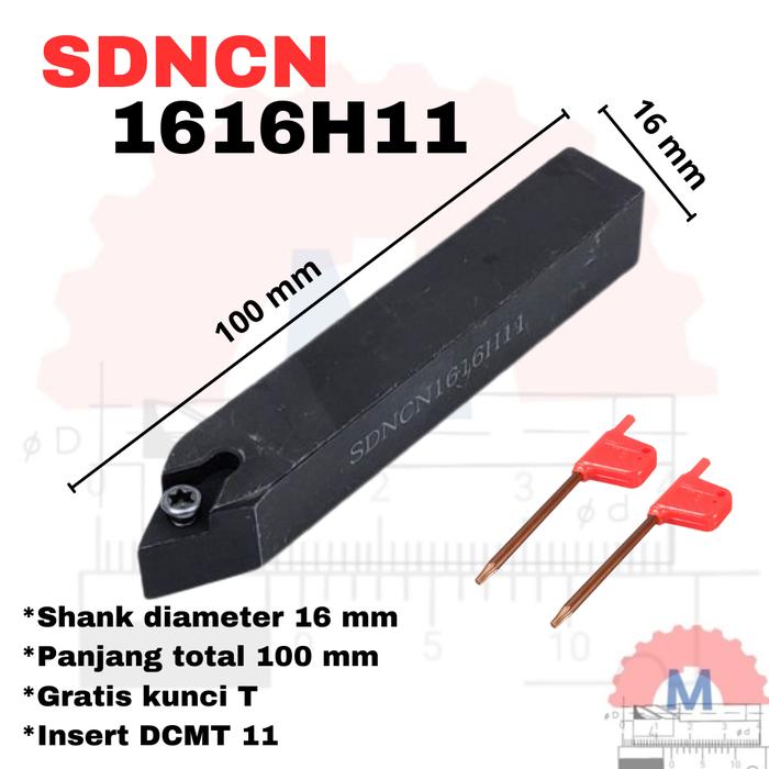 Stang Bubut Luar SDNCN Holder DCMT (Tanpa Insert) External Turning Tool