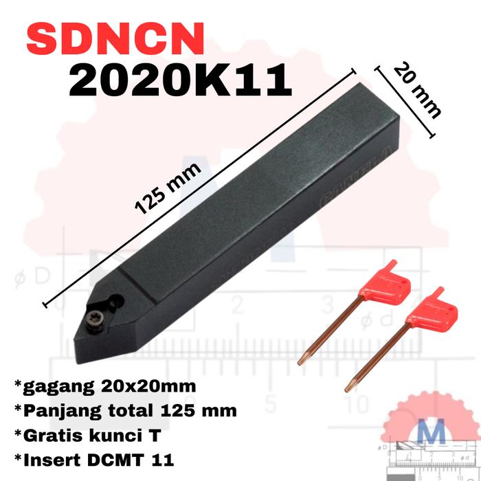 Stang Bubut Luar SDNCN Holder DCMT (Tanpa Insert) External Turning Tool