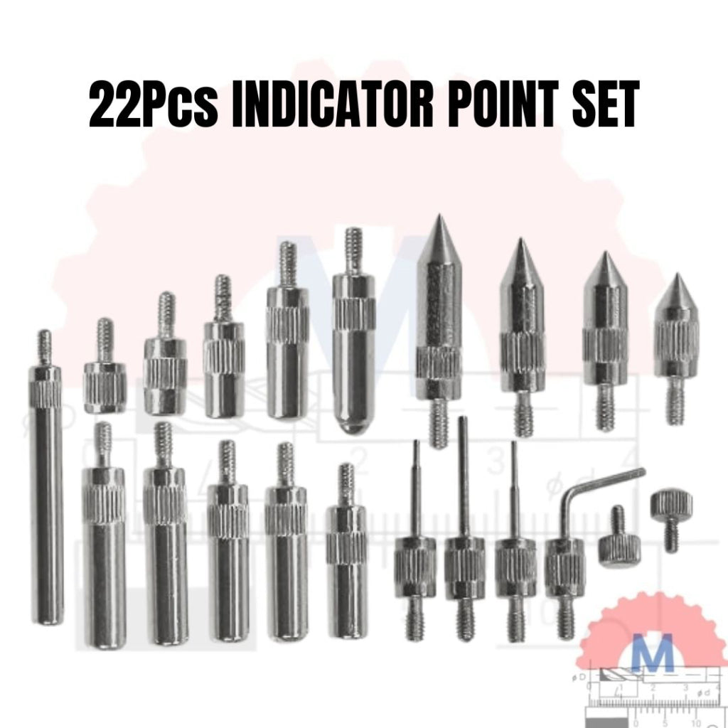Set Jarum Probe Dial Indicator M2.5 (22 pcs) / Dial Gauge Probe Tips Set