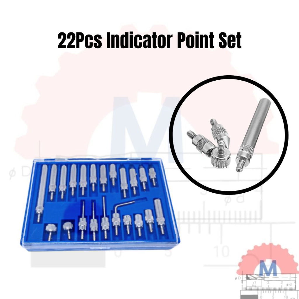 Set Jarum Probe Dial Indicator M2.5 (22 pcs) / Dial Gauge Probe Tips Set