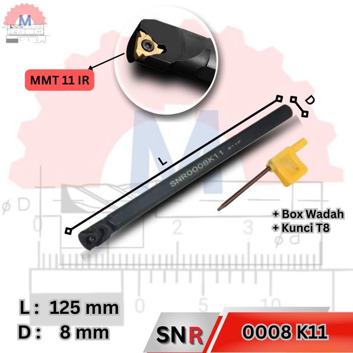 Stang Bubut Ulir Dalam SNR Holder Threading Tool (Tanpa Insert)