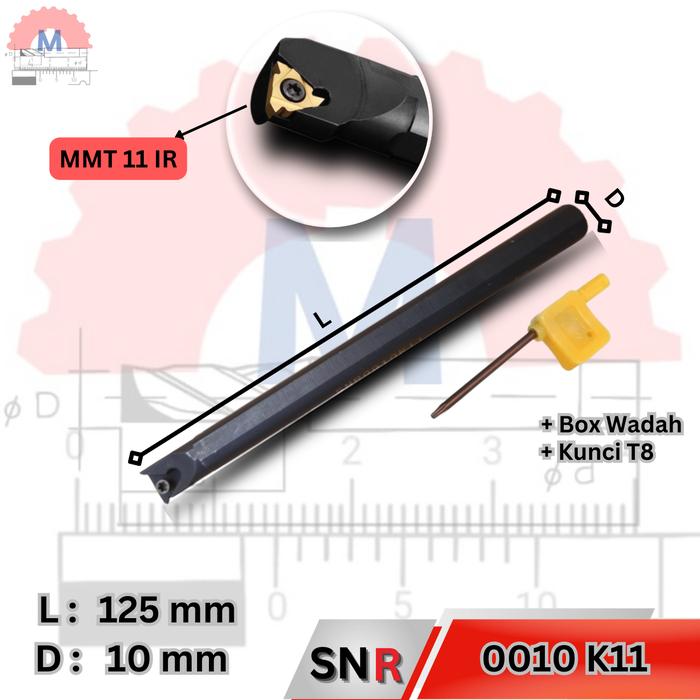 Stang Bubut Ulir Dalam SNR Holder Threading Tool (Tanpa Insert)