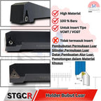 Stang Bubut Luar STGCR Holder TCMT (Tanpa Insert) External Turning Tool
