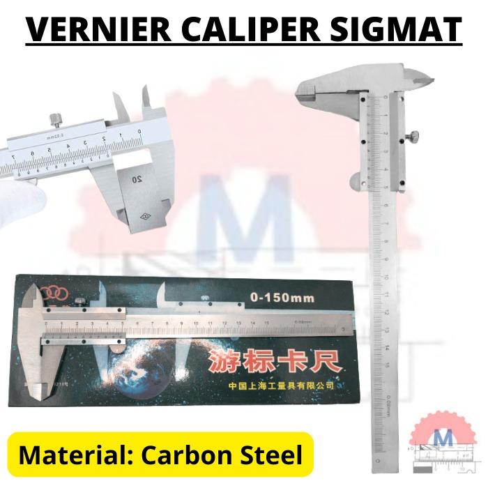 Sigmat Jangka Sorong 150mm (6 Inch) Carbon Steel / Vernier Caliper