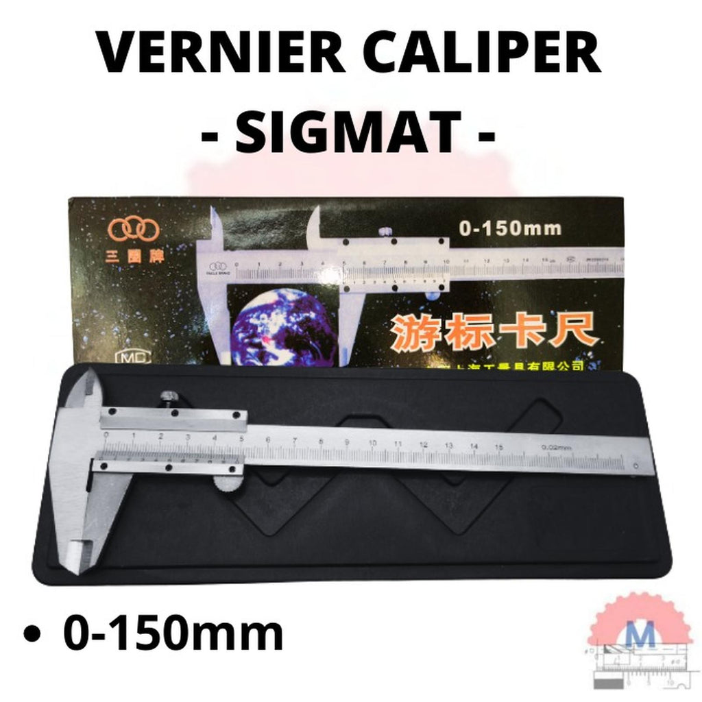 Sigmat Jangka Sorong 150mm (6 Inch) Carbon Steel / Vernier Caliper