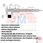 Sigmat Jangka Sorong 150mm (6 Inch) Carbon Steel / Vernier Caliper