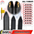Stang Bubut Netral SVVCN Holder VCMT (Tanpa Insert) External Turning Tool