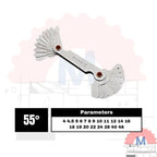 Mal Ulir Thread Pitch Gauge 55° 60° / Pengukur Drat Ulir Screw Gauge