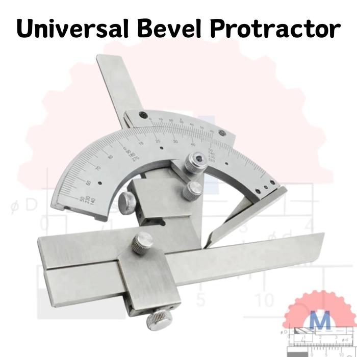 Goniometer Universal Bevel Protractor 0-320° Presisi / Alat Ukur Sudut Akurat Angle Gauge